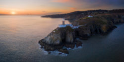 Sunset over Dublin Bay and The Baily lighthouse Howth